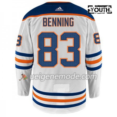 Kinder Eishockey Edmonton Oilers Trikot MATT BENNING 83 Adidas Weiß Authentic